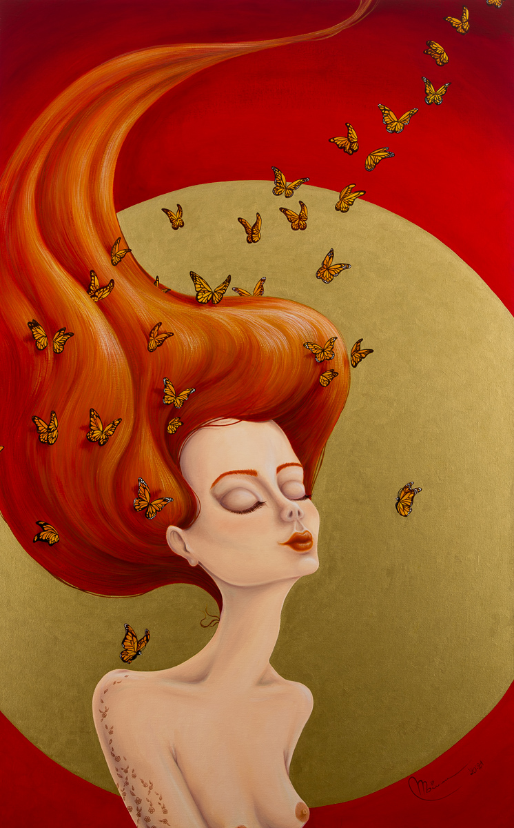 Reproductie ‘In Wonder with Butterflies’
