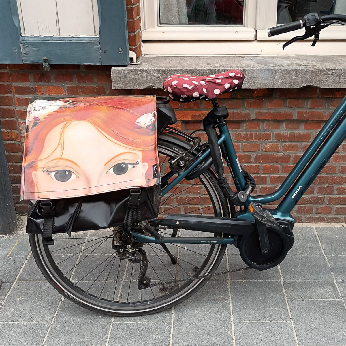 Fietstas met het werk My Cup of Tea